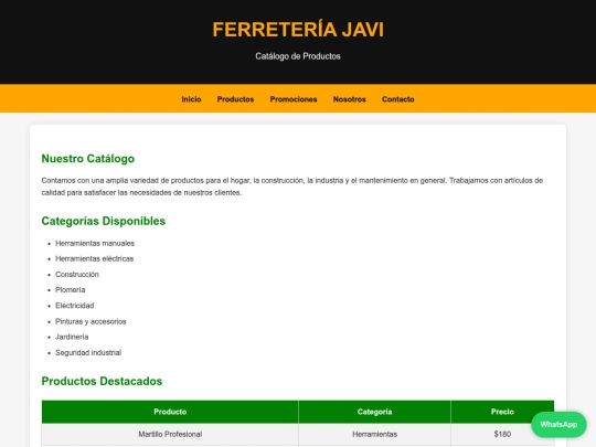 productos screenshot