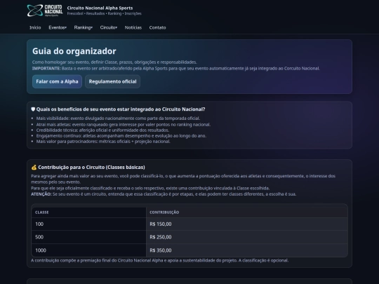 circuito/organizadores screenshot