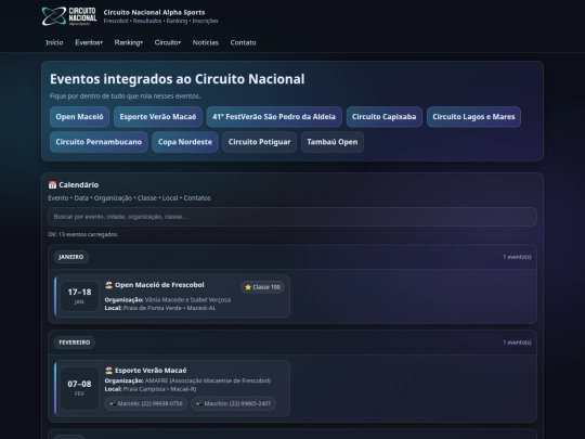 eventos screenshot