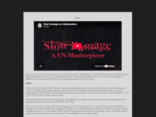 writing/reviews/slowdamage screenshot