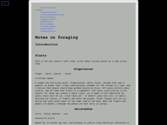 library/notesonforaging screenshot