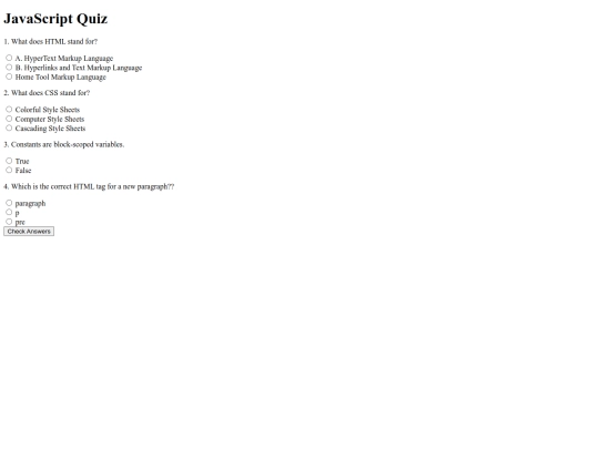 Javascript quiz/quiz_questions screenshot