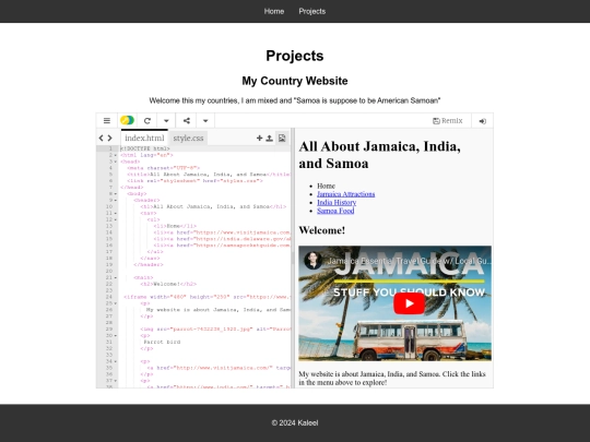 projects screenshot