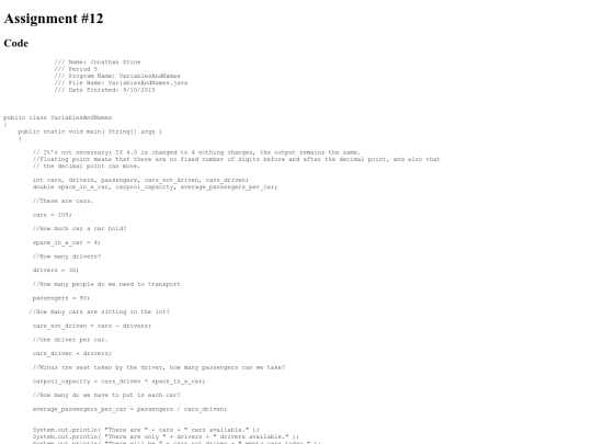 Projects/Variables/12 screenshot