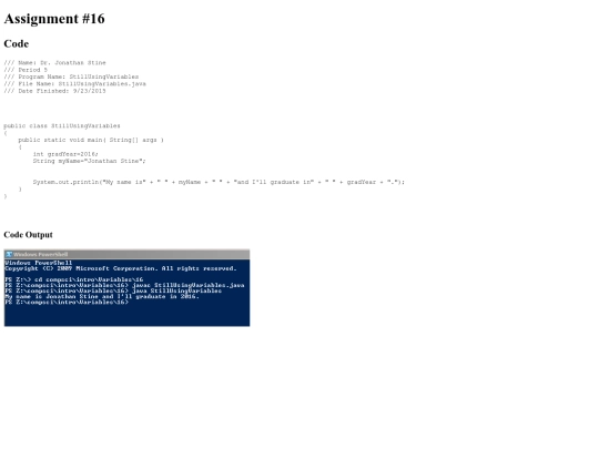 Projects/Variables/16 screenshot