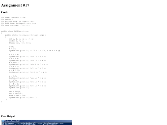 Projects/Variables/17 screenshot