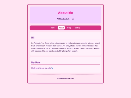 aboutme screenshot