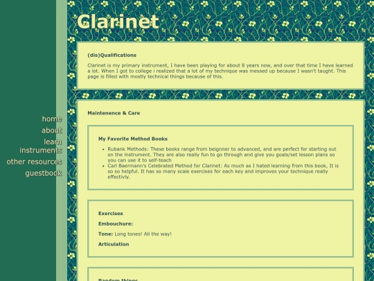 clarinet screenshot