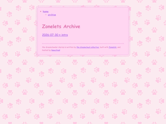 blog/archive screenshot