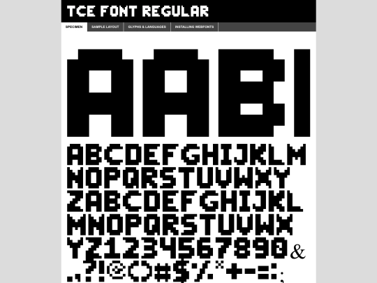 font/tce_font-demo screenshot