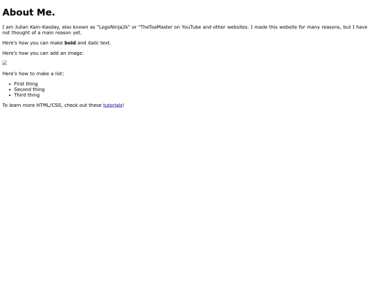 aboutme screenshot