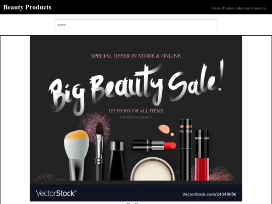 beauty product screenshot