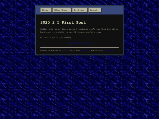 blog/posts/2025-2-5-First-Post screenshot