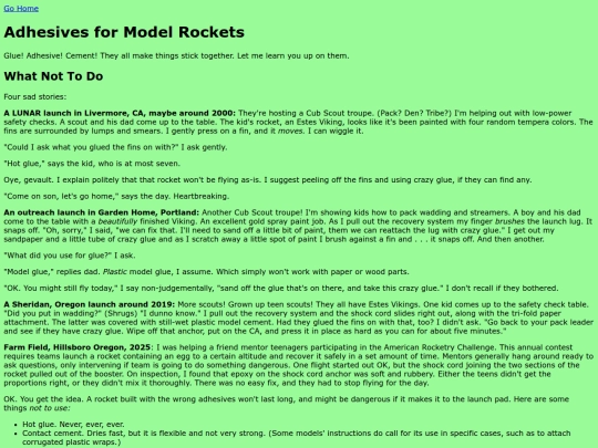 Articles/Adhesives screenshot