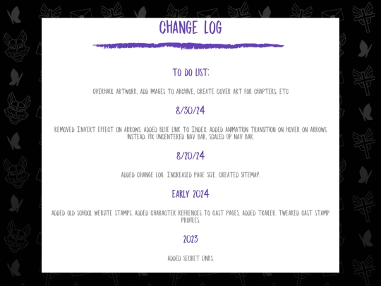 changelog screenshot