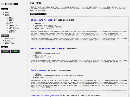 library/fics screenshot