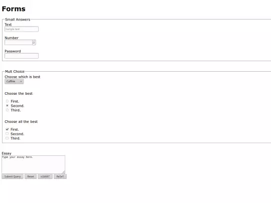 Tests/Forms screenshot