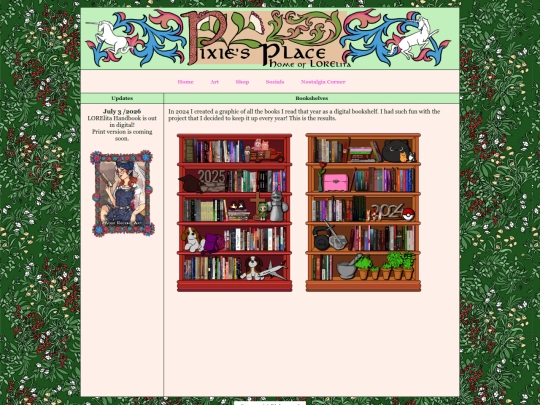 bookshelves screenshot
