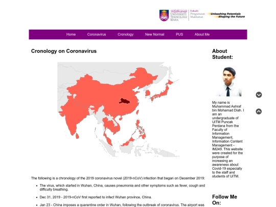 Corporate Website/cronology screenshot