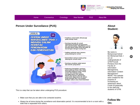 Corporate Website/pus screenshot