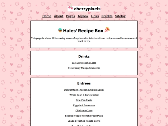 recipes screenshot