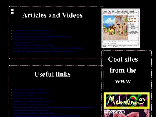 links screenshot