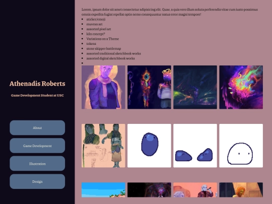 portfolio/illustration screenshot