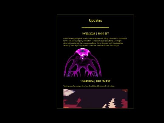 updates screenshot