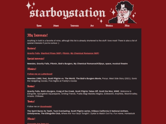 interests screenshot