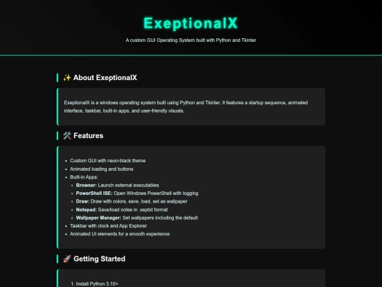 ExeptionalX screenshot
