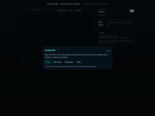 Snake3D screenshot