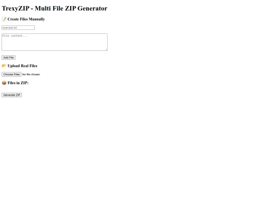 Trexyzip screenshot