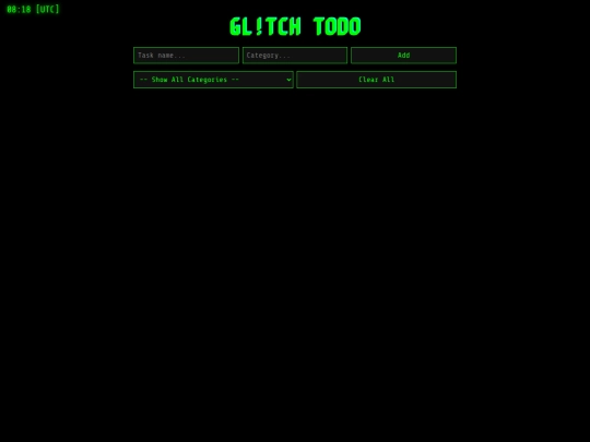 apps/glitchTODO screenshot