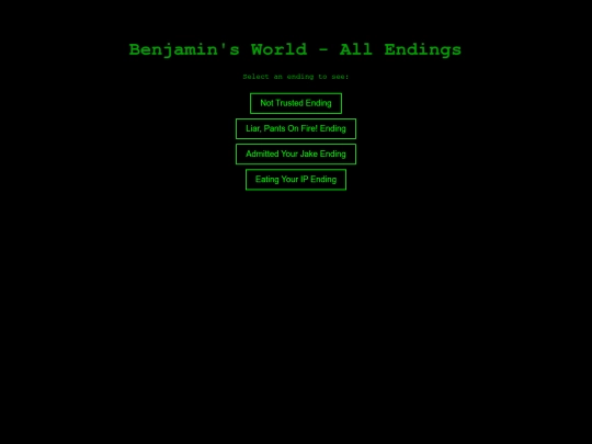 endings screenshot