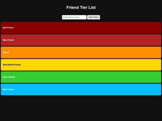 friendtierlist screenshot