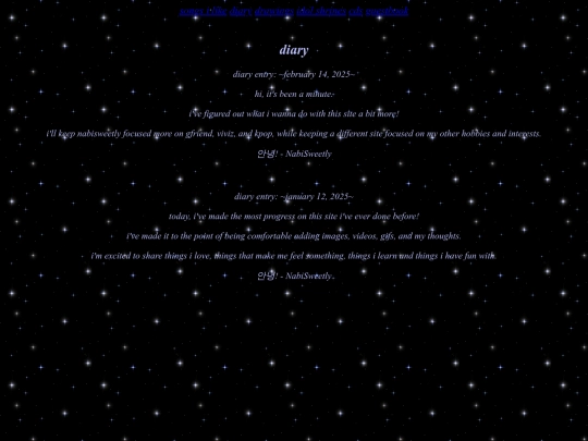 diary screenshot