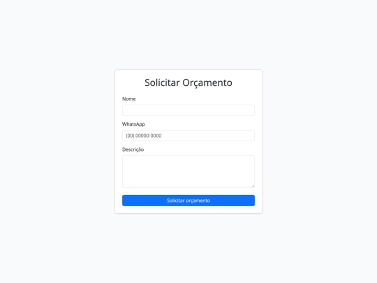 web3/vitrine/formulario screenshot