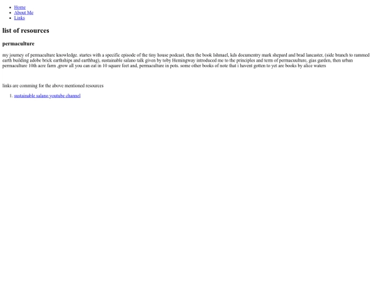 links screenshot