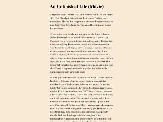 unfinished_life screenshot