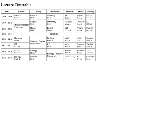table screenshot
