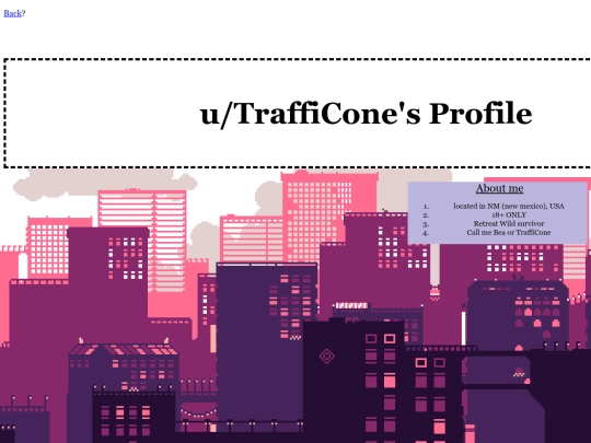 profiles/TraffiCone screenshot