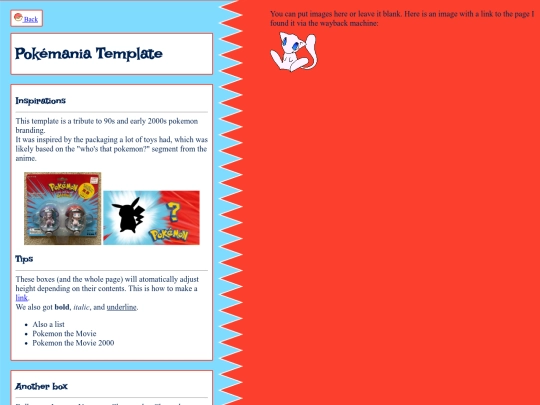 basics/templates/pokemania screenshot