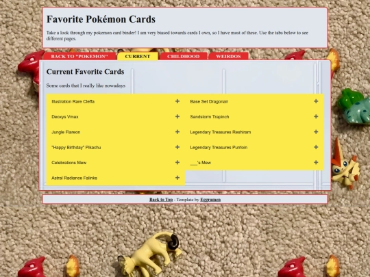 pokemon/favcards screenshot