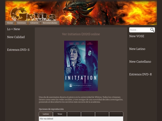 peliculas/initiation screenshot