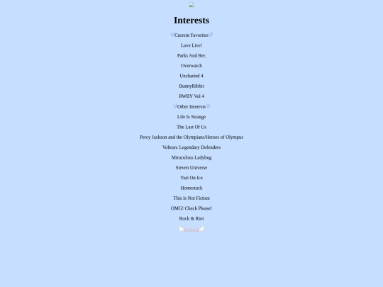 interests screenshot
