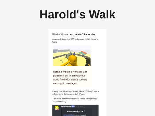 haroldswalk/haroldswalk screenshot