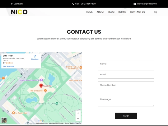 nico-1.0.0/contact screenshot