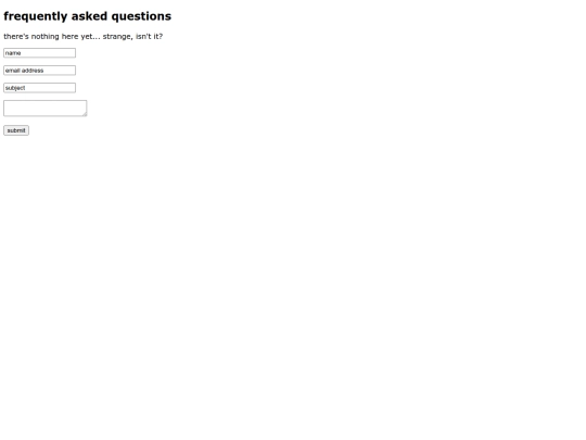 faq screenshot