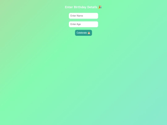 Birthday screenshot