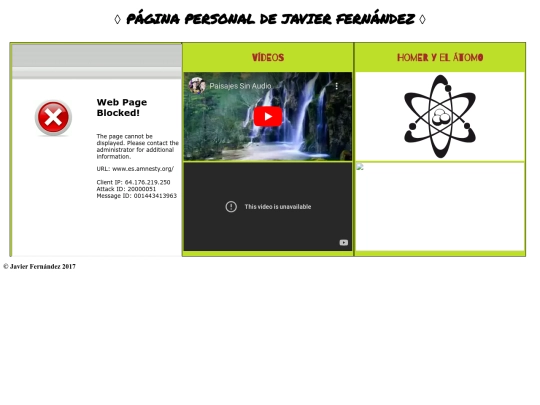 Página Personal screenshot